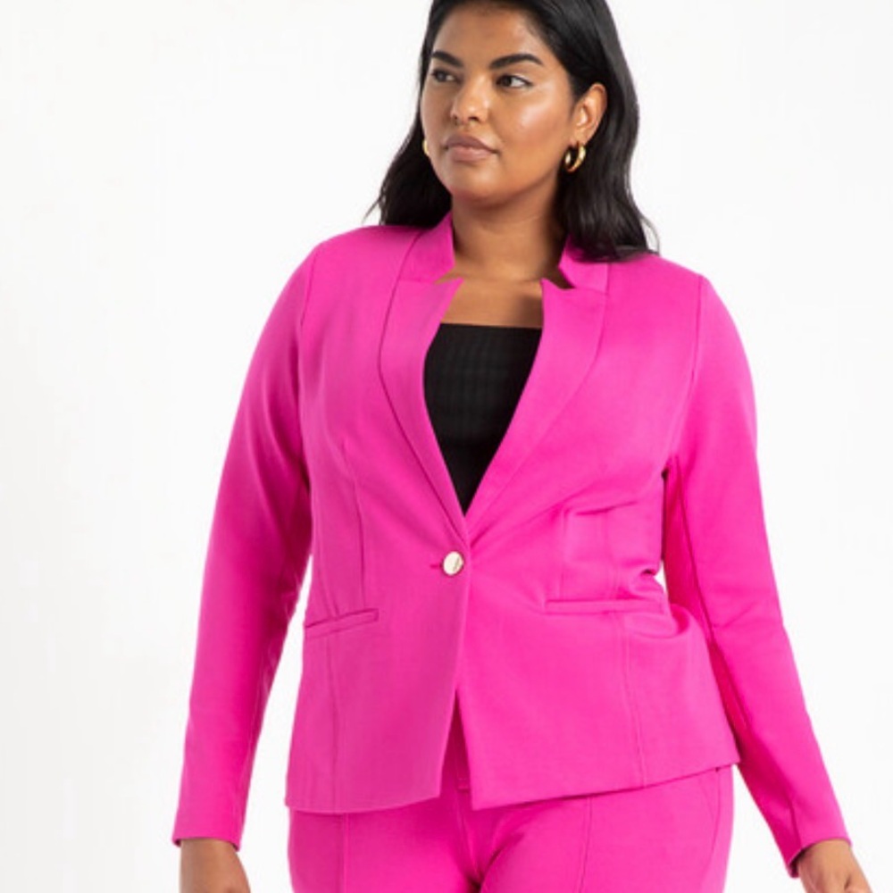 Eloquii Stretch Pink Blazer